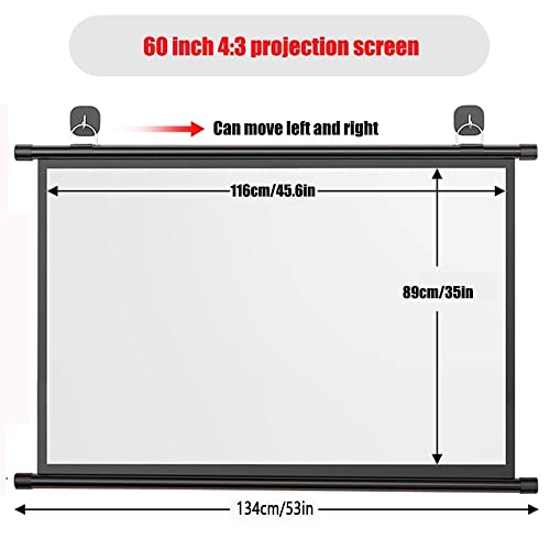 Pantalla de proyección manual 60" para cine en casa miniatura 7