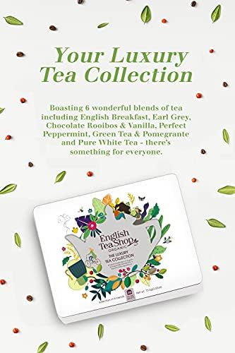 English Tea Shop Organic Luxury Gift Tin - 36 Tea Bag Sachets - 6 different flavours