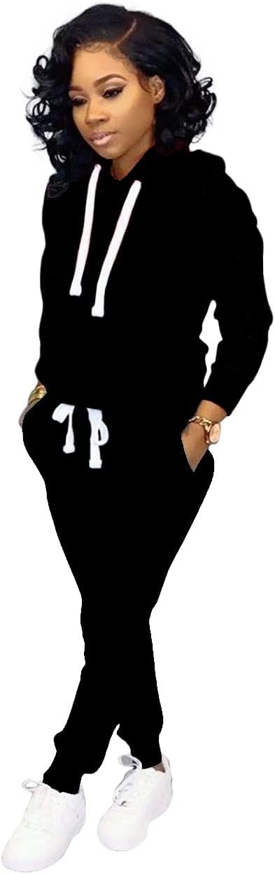 TOPONSKY Womens 2 Piece Tracksuit Long Sleeve Warm Up Outfit Patchwork Pants Set - Image 2