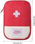 First Aid Bag Empty, Small Portable Empty First Aid Kit Bag, Lightweight Waterproof Medical Storage Pouch, Dividers Travel Medicine Bag for Home Office Camping Hiking Car Emergency, Red