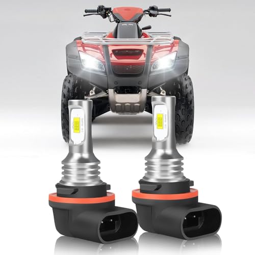 HMCYCI 34901-HR3-A21 Headlight Bulbs For 2014-2023 Honda Rancher 420 For 2015-2023 Foreman 520 and For 2015-2023 Rubicon 520 34901-HR3-A21 ATV UTV Accessories 6000K Cool White 2pcs led bulb