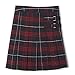French Toast Girls' Plaid Two-Tab Scooter skirt, Navy Red Plaid, 6X,Little Girls