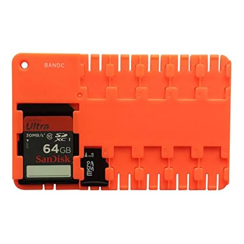 Bandc 2pcs Red Micro Sd/sdhc/sdxc Card Storage Holder Case (Memory Card Not Included) Cover