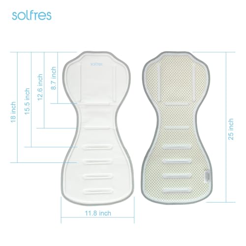 Coussin de refroidissement pour siège auto et poussette bébé avec dos antidérapant - 6