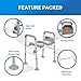 Sliq Toilet Seat Risers for Seniors, FSA HSA Raised Handicap Toilet Seat with Handles Over Toilet, High Capacity Toilet Riser with Handles for Elderly Adults, Handicap, and Pregnant