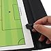 Tobefore Portable PU Leather Cover Soccer Coaching Clipboard Tactical Magnetic Board Kit with Dry Erase, Marker Pen, Magnet Buttons, Color Football Board