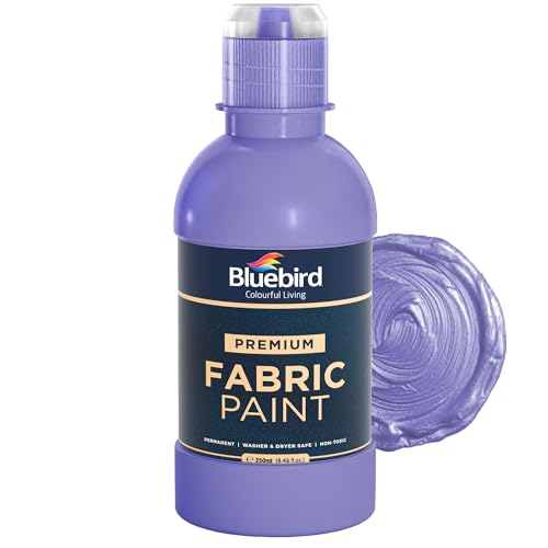 Image of BLUEBIRD Fabric Paint, Victorian Purple, 8.5 Fl Oz, Permanent Fabric Paints for Clothes, Furniture Upholstery