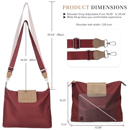 Image of JANKS Large Crossbody Bag for Women Fabric Nylon Casual Commuter Trendy Fashion Hobo Shoulder Ladies Travel Handbag