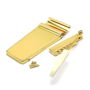 Vibrato Tailpiece: This guitar bridge features a vibrato system with included tremolo arm, offering two size options for precise fit. Long version has full-wrap trapezoid base while short version uses flat mount, ensuring compatibility with various g...