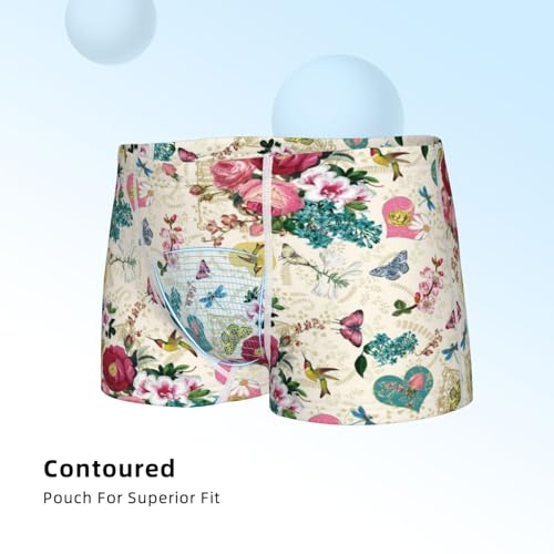 Boys' Cotton Boxer Brief Soft Underwear-Bird Butterfly Rose4