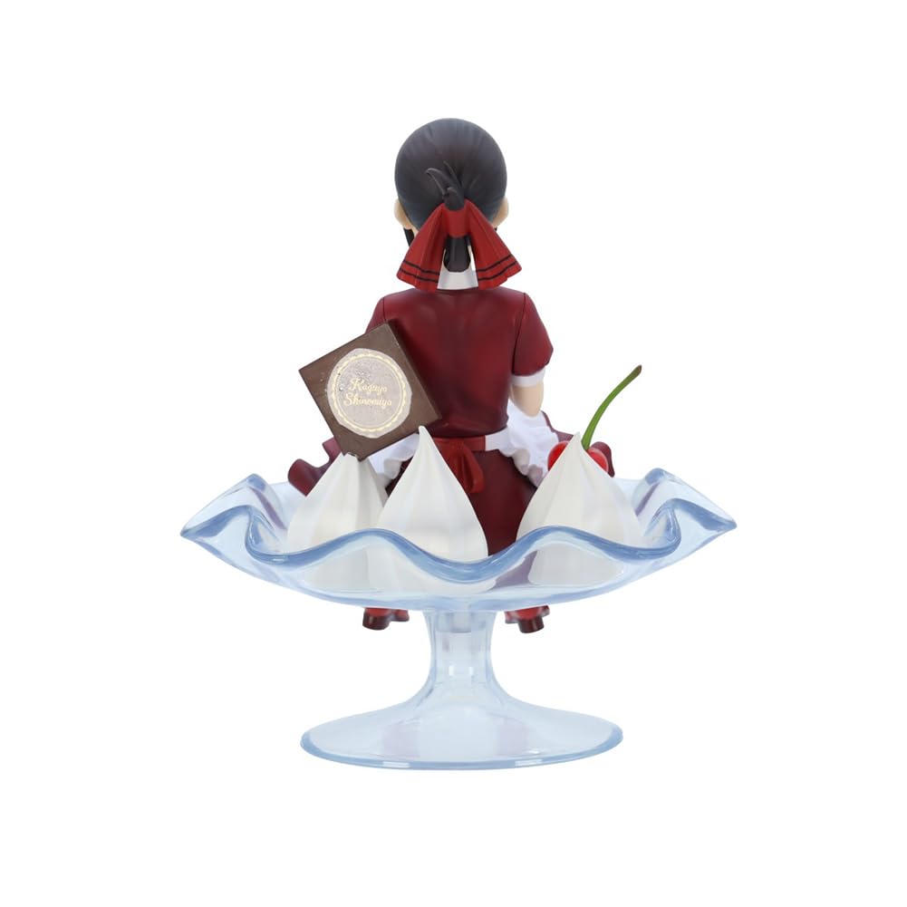 DEXSHUN Shinomiya Kaguya figurka Anime Shinomiya Kaguya/Fujiwara Chika, kubek deserowy, siedzący, figurka, model PCW, figurka akcji, anime, merch, dekoracja, ornamenty, prezent dla fanów, 13 cm