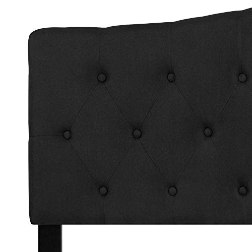 Emma + Oliver EOH-IHIC-300612 Tufted Upholstered Queen Size Headboard In Black Fabric thumb #7