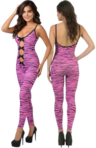 Image of ToBeInStyle Women's Assorted Bodystocking Sheer Opaque or Fishnet Crotchless Lingerie Bodysuit