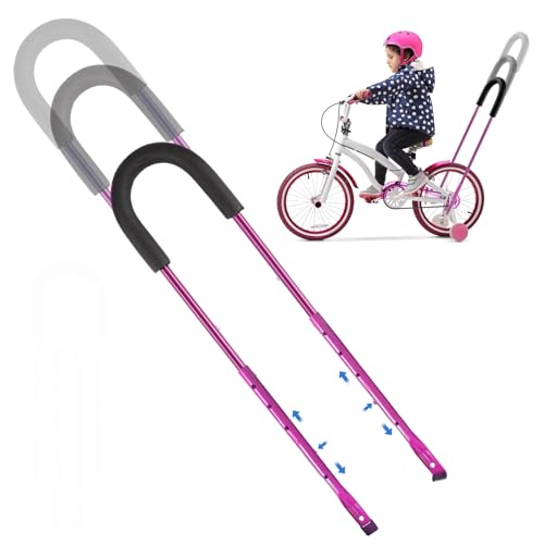 PORFOYO Barre de Poussée pour Vélo, Poignée de Poussée d'apprentissage de Vélo, Barre de Poussée D'équilibre, Accessoires Auxiliaires de Cyclisme,...