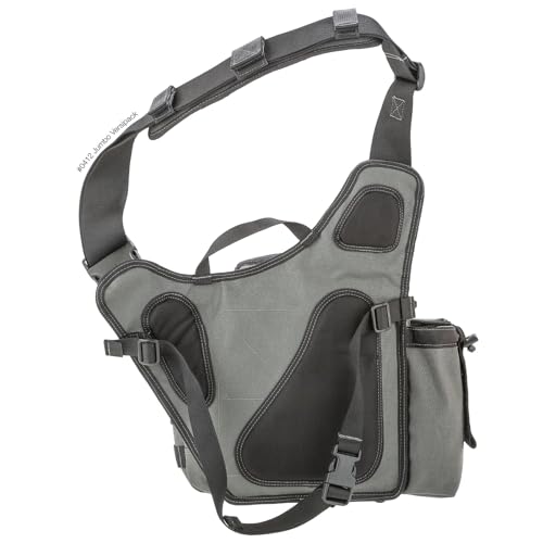 MAXPEDITION Jumbo Versipack (Wolf Gray) 7.4L Tactical Crossbody Sling Bag for EDC, CCW Concealed Carry, Survival, Includes Ergonomic 2" Strap with Comfortable Pad, 0412W by Maxpedition - Image 4