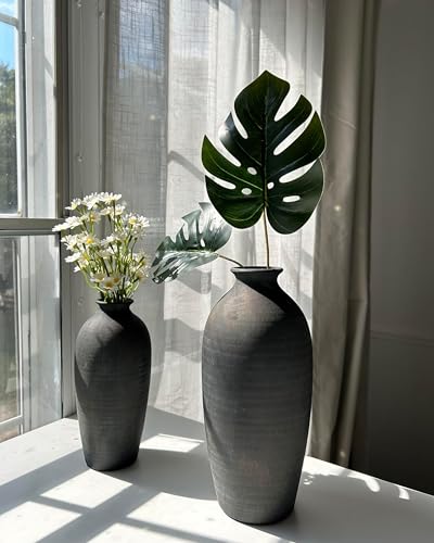 PORCER Ceramic Vases for Home Decor, Black Bronze Ceramic Vase