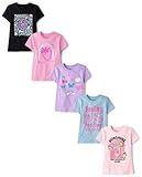 The Children's Place,Girls,Trends,Icons Short Sleeve Graphic T-Shirts,5 Pack,Sun/Strawberry/Positive/Icons/Turtle,Large