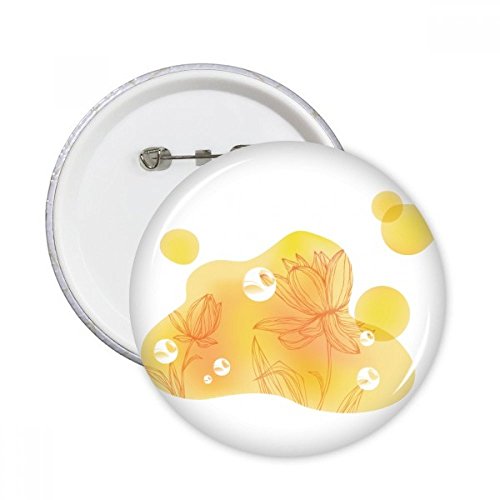 Badge bouton fleur de lotus bubble lot de 5 pins multicolores taille S amovibles