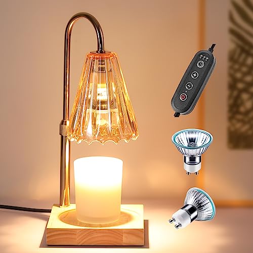 SESIIduo Candle Warmer Lamp, Dimmable Candle Warmer Lamp with Timer, Gifts for Mom, Electric Candle Lamp Warmer with 2 Bulbs, for Jar Candles