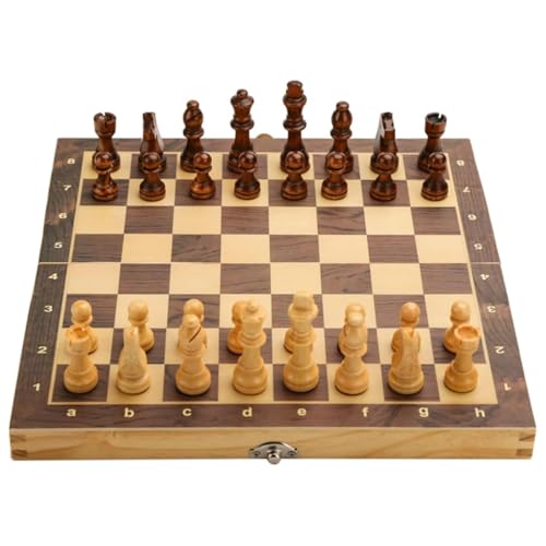 Image of 12 Inches Chess Board Set, Wooden Chess Board Set, Handcrafted Foldable Chess with Storage & Pieces, Birthday Gift, Travel Friendly Game for Teens & Adults