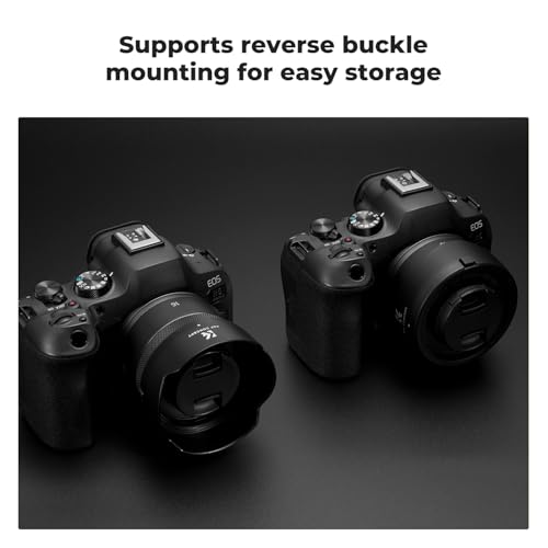 Image of K&F CONCEPT Lens Hood Replace of EW-65C Hood Compatible with Canon RF 16mm F2.8 STM Reversible Snap on Camera Lens Shade Fits 43mm Filters and Lens Cap