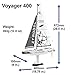 PLAYSTEM Voyager 400 RC Controlled Wind Powered Sailboat in Blue - 26
