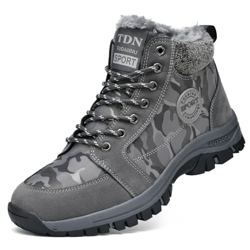 Winter Boots for Men Women Warm Lined Non Slip Hiking Boot Outdoor Waterproof Snow Boots