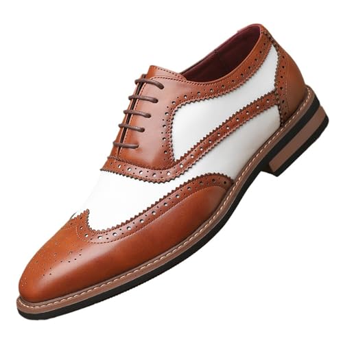 Men Brogues Wingtip Lace Up Classic Black Dress Shoes Derby Prom Fashion Oxford Shoes