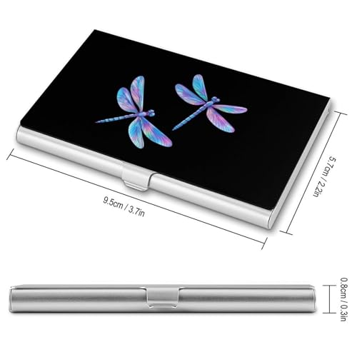 Flying Dragonflies Laser Color Business Card Holder Slim Credit Case Pocket Name Case Wallet for Men Women2