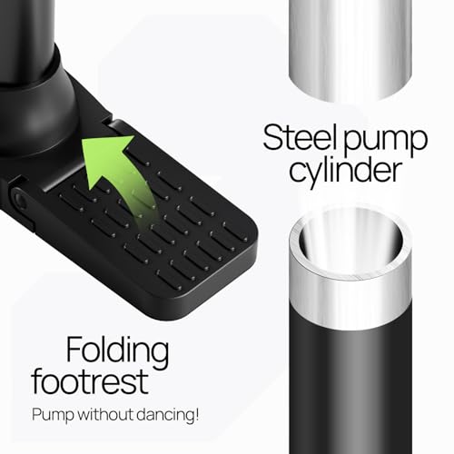 image for panaride Bike Pump with Gauge - Floor Bike Pumps for Road & Mountain B