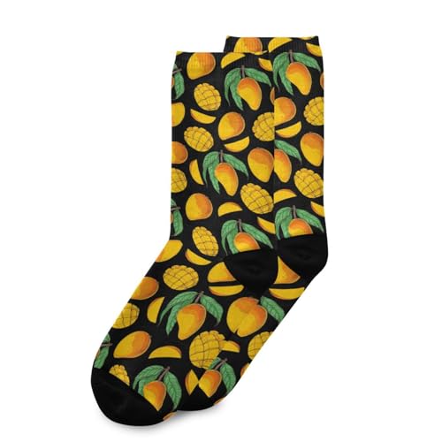 Wusikd Mango Fruit Socks for Women and Men Colorful Long Socks for Athletic Running 23