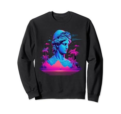Vaporwave Aesthetic Futuristische Cyberpunk Skulptur Sudadera