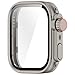 Compatible for HUAWEI Watch Fit 4 Pro Case Cover, PC Protective Case with Tempered Glass Film Screen Protector for HUAWEI Watch Fit4 PRO (Gray)