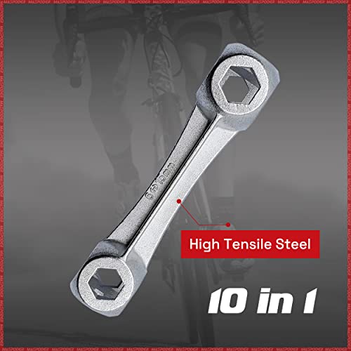 Maspoder Bike Tool Kit, Bike Repair Kit With Bike Frame Bag, Mini Pump, Multitool, Tire Lever Patches Bicycle Accessories Set For Adult Bikes Road Mountain Bike Mtb #TOP4