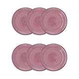 Quid Vita Peoni Set 6 Platos Postre Ceramicos Apto Microondas Apto Congelador Apilable
