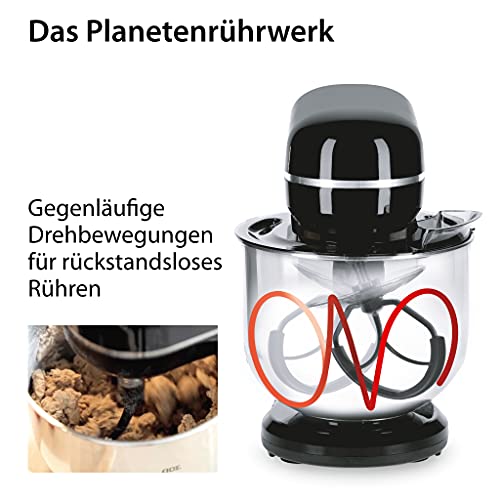 ADE Küchenmaschine mit 5 L Edelstahlschüssel | inkl. Zubehör | 1200 W | schwarz – Bild 7