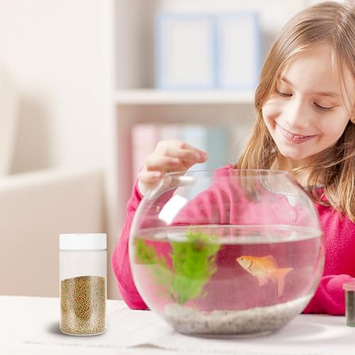 Image of Mipcase Aquarium Fish Feeder Bottles 2-Pack Transparent Storage Containers for Easy Feeding and Fish Food Dispensing 5.31X2.55X2.55In Practical Tank Feeding Device for Home and Pet Supplies