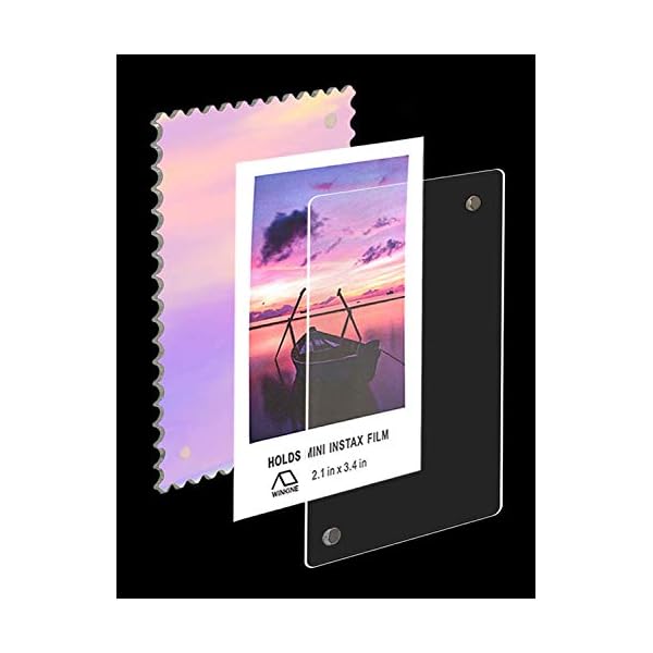 WINKINE Acryl Kühlschrank Magnetrahmen 2x3, 12er Pack Schillernder doppelseitiger Magnet Bilderrahmen für Fujifilm… – Bild 3