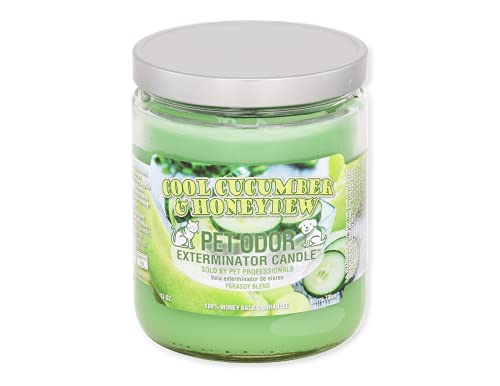 Image of Pet Odor Exterminator Candle 13oz jar, Cool Cucumber & Honeydew