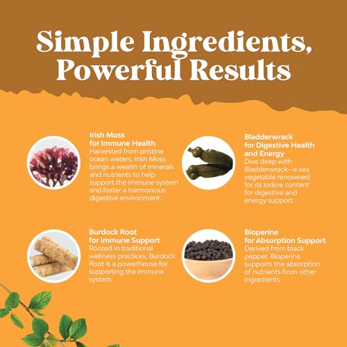 Natures Craft Sea Moss + Bladderwrack + Burdock Capsules (30 ct) — view 3