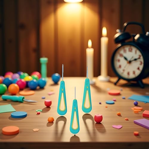 Image of 3 Pcs Blue Round Hole Cone Hand Drills Punch Needle Candles Wick Tools for DIY Silicone Mould Making Punch, Candle Making Molds, Candle Making, Molds