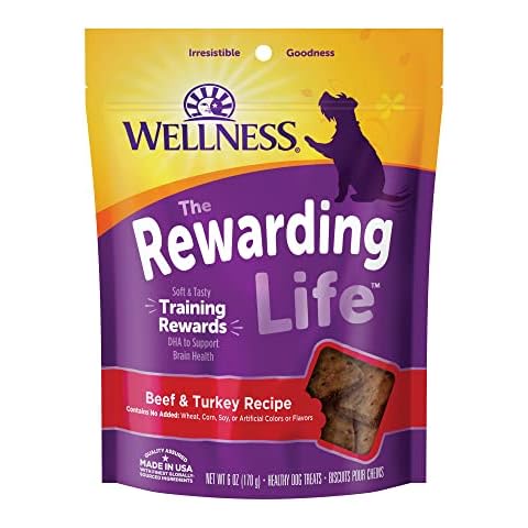 Wellness Rewarding Life Grain-Free Soft Dog Treats, Made in USA with Healthy Ingredients, Ideal for Training (Beef & Turkey Recipe, 6-Ounce Bag) Cover