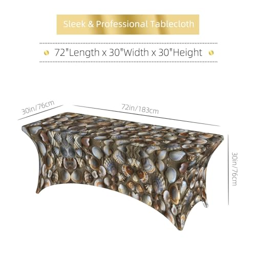 Nappe de table extensible élasthanne Seashells 1,8m qualité supérieure