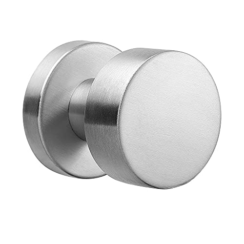 Preisvergleich Produktbild ck-tuerbeschlaege zylindrischer Knauf auf Rundrosette / V2A Edelstahl matt / drehbar links & rechts
