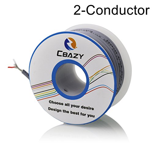 Cbazy™ 2547 28 Awg Control Cable Copper Wire Shielded Audio Cable Headphone Cable Signal Line 2-Core 10 Meter Grey #TOP1