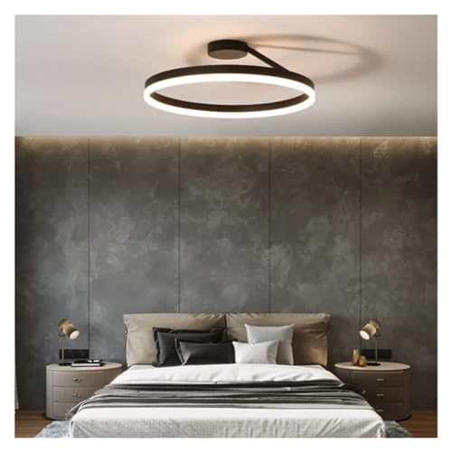 Plafond en Anneau QTHWB Noir Blanc Intensité Variable pour Table et Chambre
