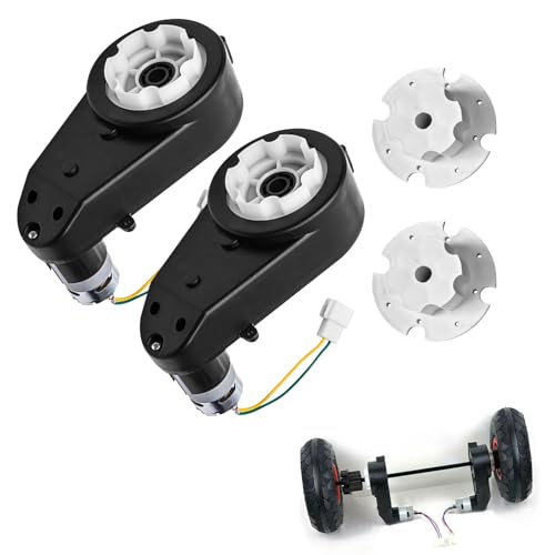 JOJOCY 2Pcs 24V RS550 Electric Motor Gear Box, 35000RPM, DC 24V, Plastic, Unisex, Kids Ride On Toy Gearbox Kit, Children & Teenagers, Boys
