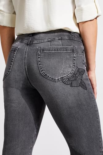 Tribal Women's Sophia Curvy Embroidered Straight Leg Jeans4