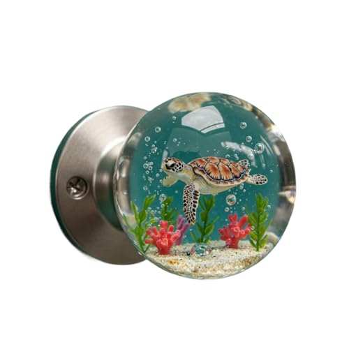 Unique Decorative Door Handle, Round Glass Bead Door Handle, Handcrafted, One-of-a-Kind with Premium Quality Designs Unique Patterns Door Handles, for Modern and Classic Homes Alike (#6)
