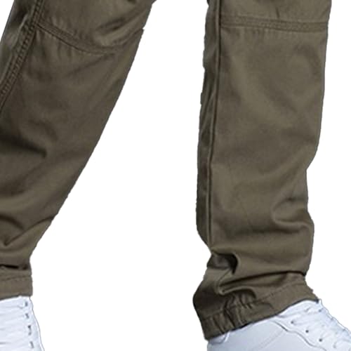 DGHM-JLMY Men's Overalls Thin Straight Multi Pocket Loose Trousers Casual Trousers Athletic Outdoor Sports Pants4